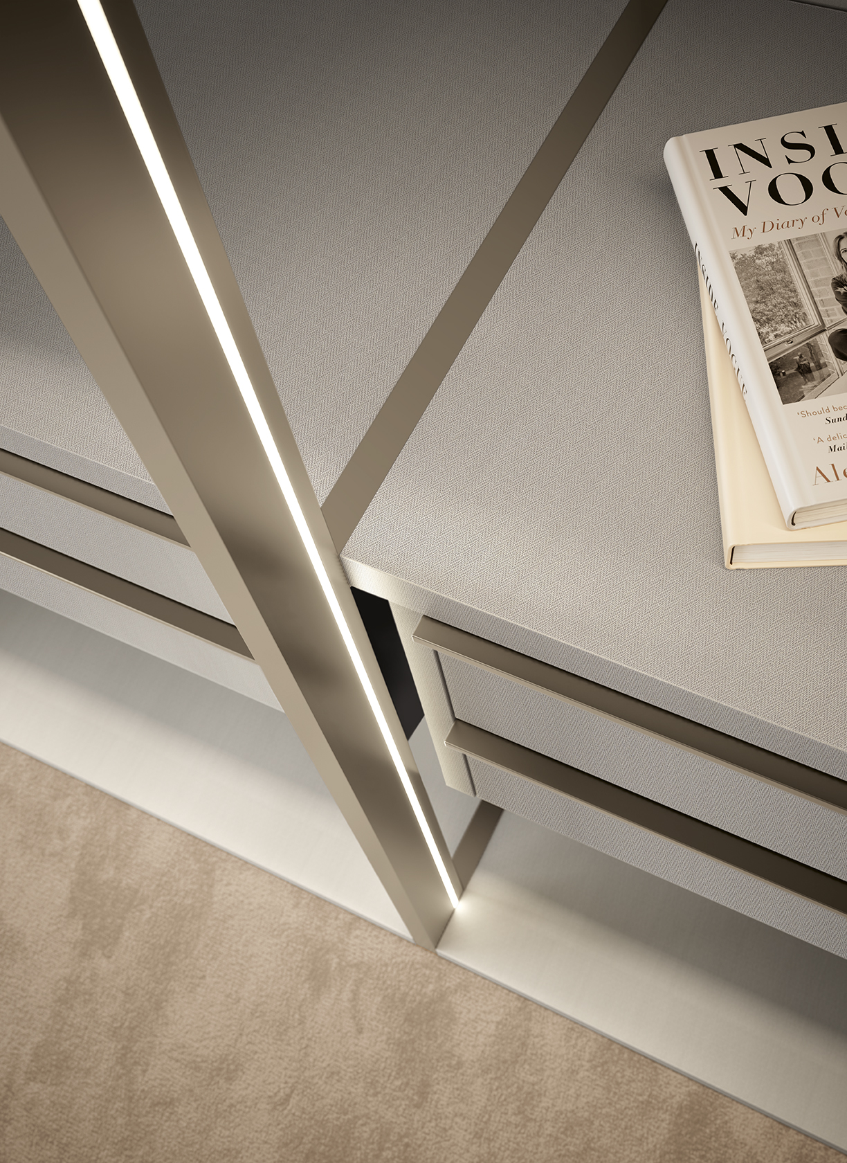 telaio-walk-in-wardrobe-detail-lighting-drawers Liberty